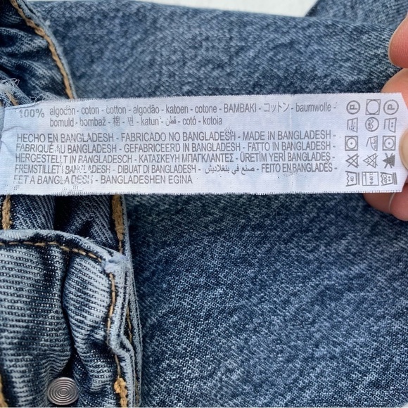 Zara sz 2 Mom-Fit High Waist Stonewash Blue Tapered Ankle Jeans Women's EUC - Picture 7 of 7